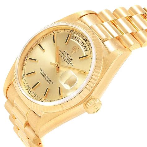 rolex solid gold presidential|18 karat gold rolex watch.